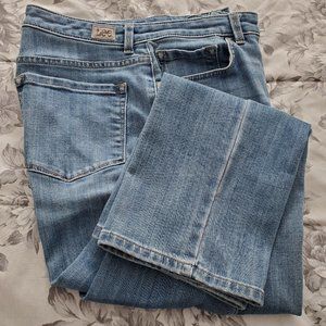 Jeans Blue Lee Instantly Slim Relaxed Fit Straight Leg High Rise 14S 14 Short